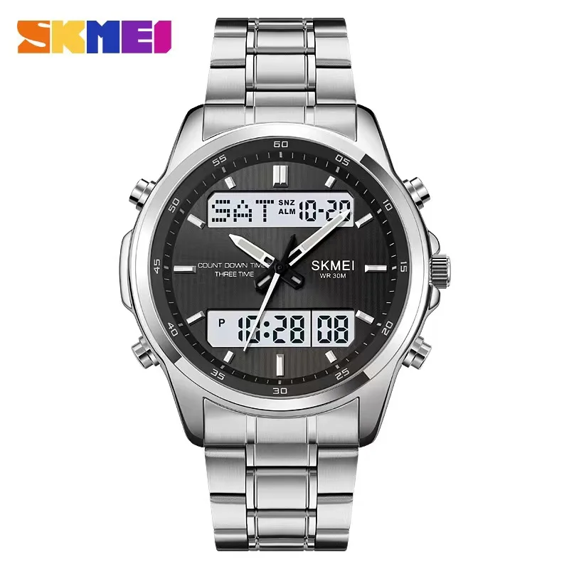 Digital Timer Countdown - Skmei Mens Back Light กีฬานาฬิกานาฬิกาปลุกกันน้ํา Relogio