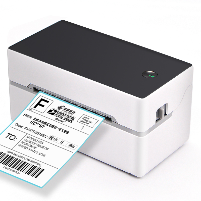 Label Printer Thermal - เครื่องพิมพ์ฉลาก เครื่องพิมพ์ฉลากความร้อน เครื่องพิมพ์ฉลากสำหรับการจัดส่ง ใช้ในคลังสินค้าแบบด่วน พร้อมพอร์ต USB+บลูทูธ