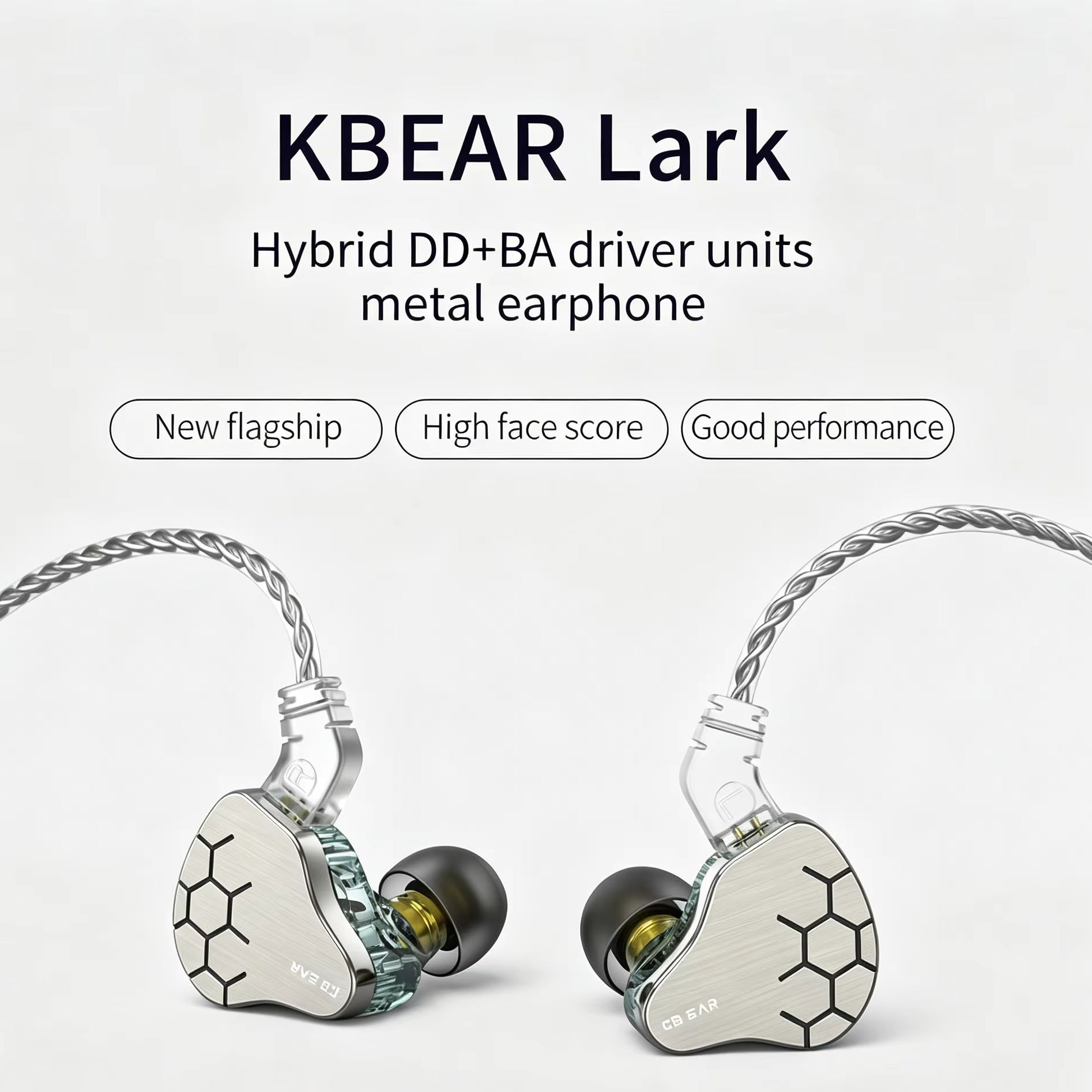Office Tech Essentials - KBEAR Lark 1DD+1BA ไฮบริด IEM หูฟังไฮไฟ