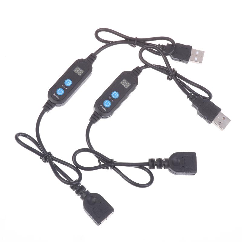Digital Timer Countdown - สายเคเบิลตัวตั้งเวลาแบบดิจิตอล USB พร้อมสวิตช์ตั้งเวลา ตัวควบคุมการตัดไฟอัตโนมัติ สำหรับไฟ LED