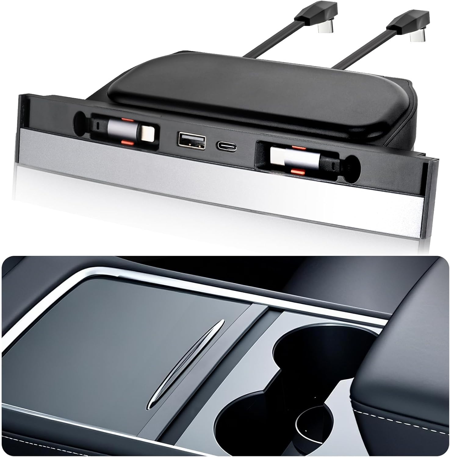 Multi Port Usb Hub - ฮับ USB สำหรับเทสลารุ่น Y 2020-2024 รุ่น