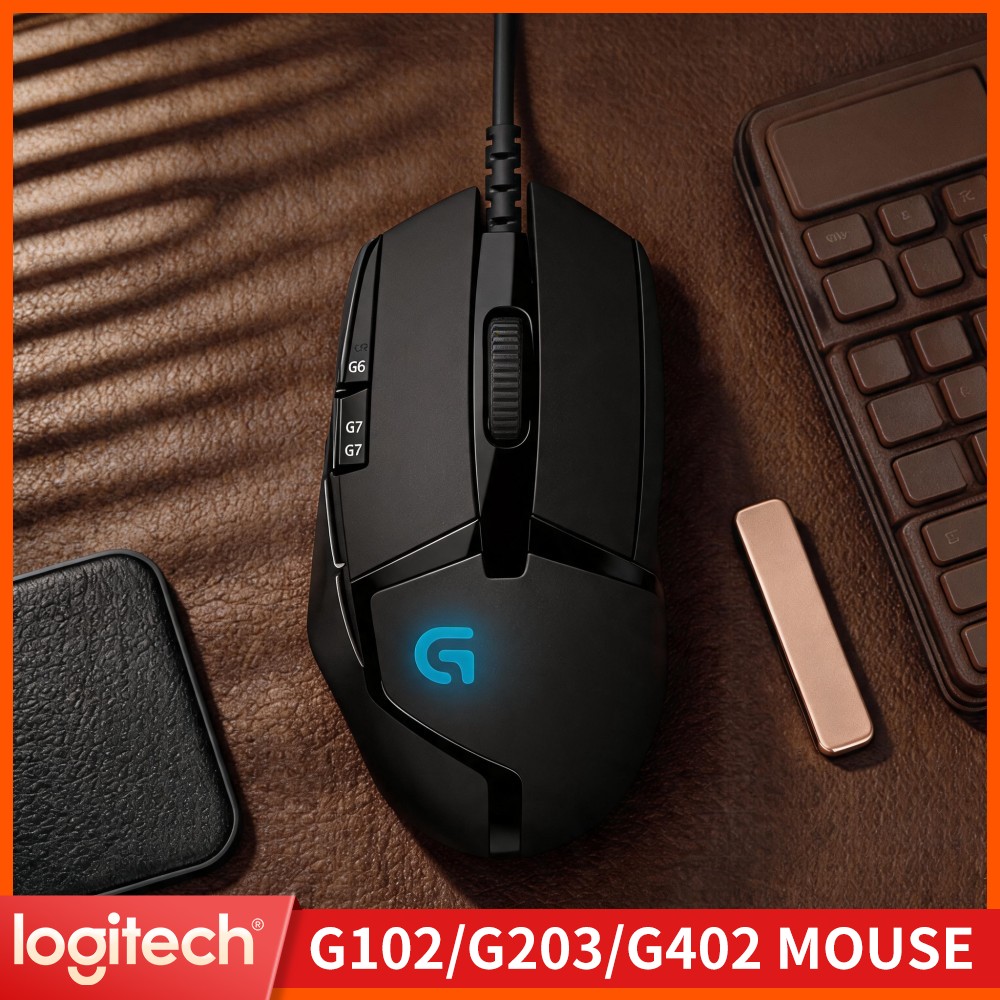 Logitech Mouse G203 - เมาส์เกมมิ่ง Logitech G102 Prodigy น้ำหนักเบา สมดุลพอดีมือ