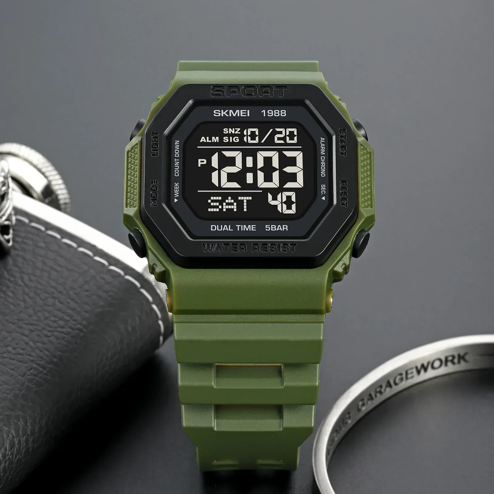 Skmei 1988 ชายทหารนาฬิกานับถอย - Digital Timer Countdown บทวิจารณ์และราคา