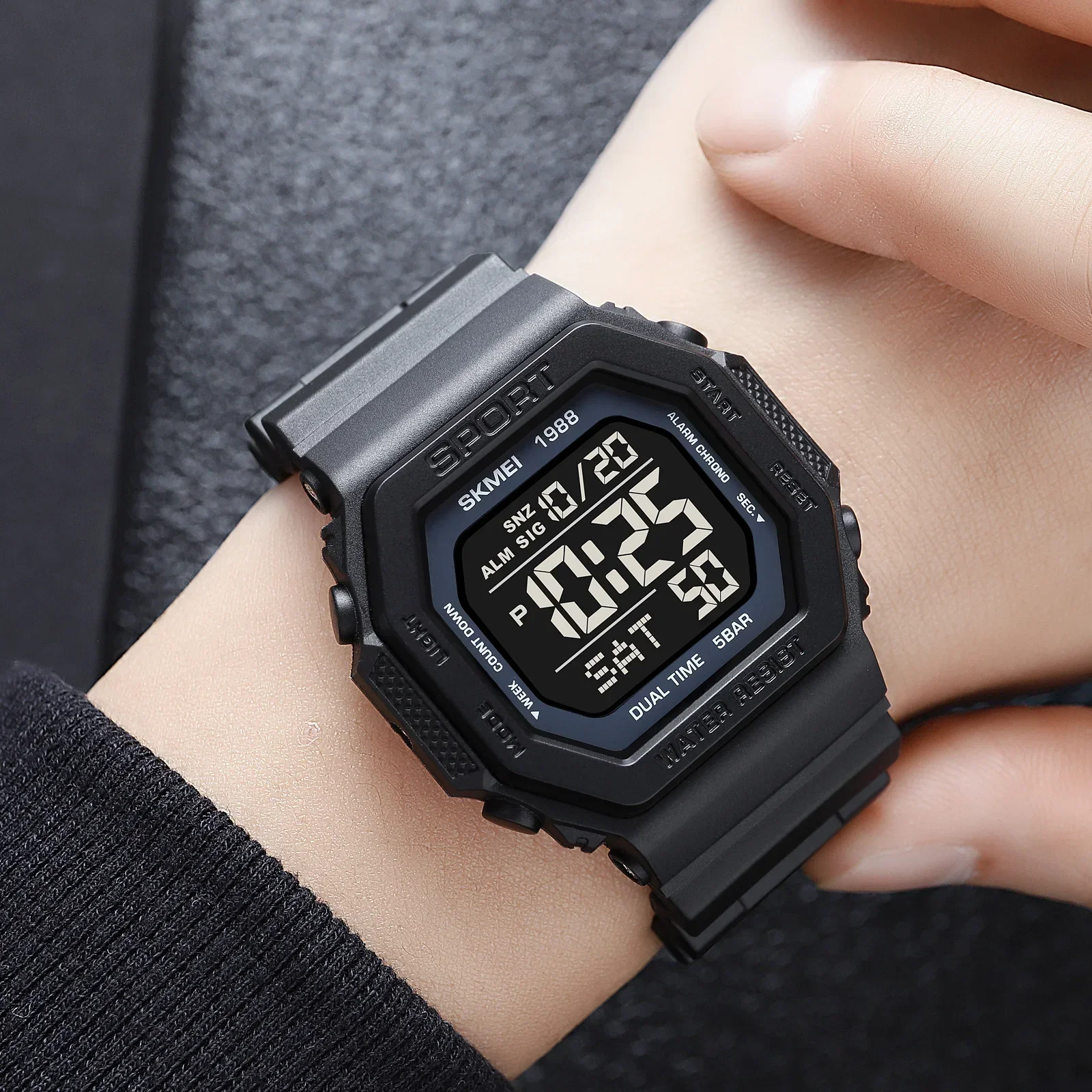 Skmei 1988 ชายทหารนาฬิกานับถอย - Digital Timer Countdown บทวิจารณ์และราคา