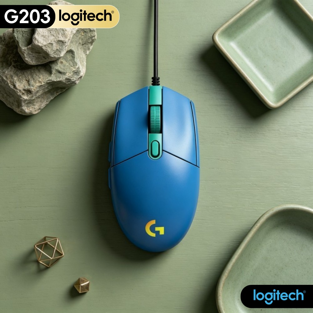 เมาส์เกมมิ่งแบบมีสาย Logitech  - Logitech Mouse G203 บทวิจารณ์และราคา