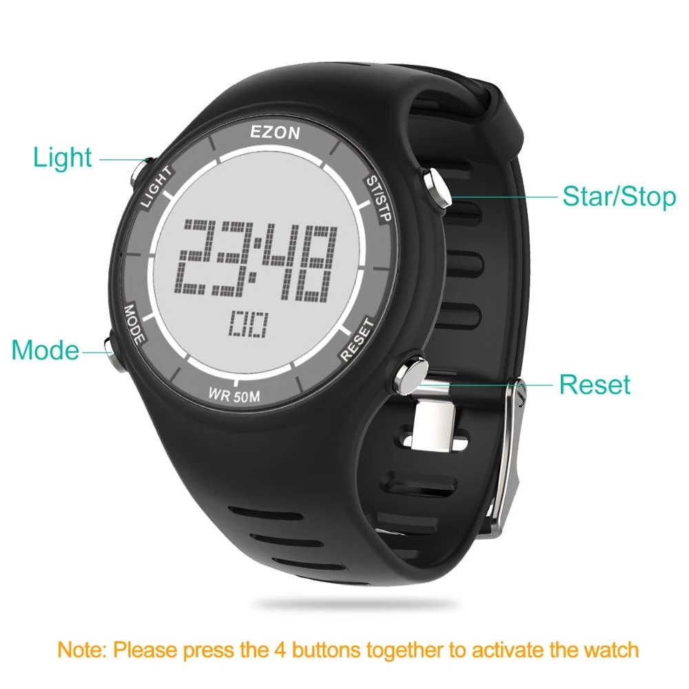 EZON ใหม่แฟชั่นผู้หญิงนาฬิกาสป - Digital Timer Countdown บทวิจารณ์และราคา