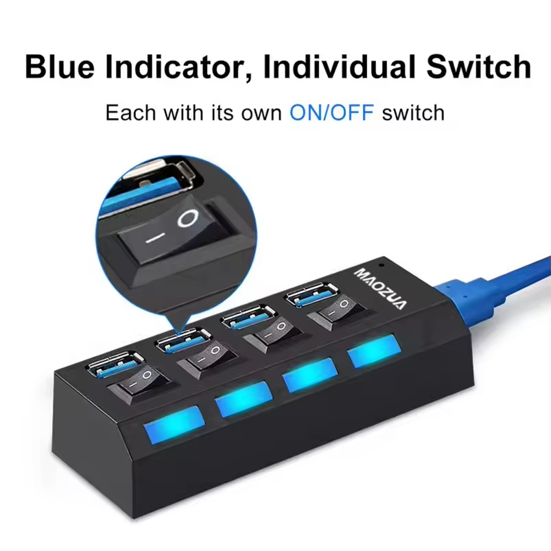 ฮับ USB ความเร็วสูง 4 พอร์ต 4× - Multi Port Usb Hub บทวิจารณ์และราคา