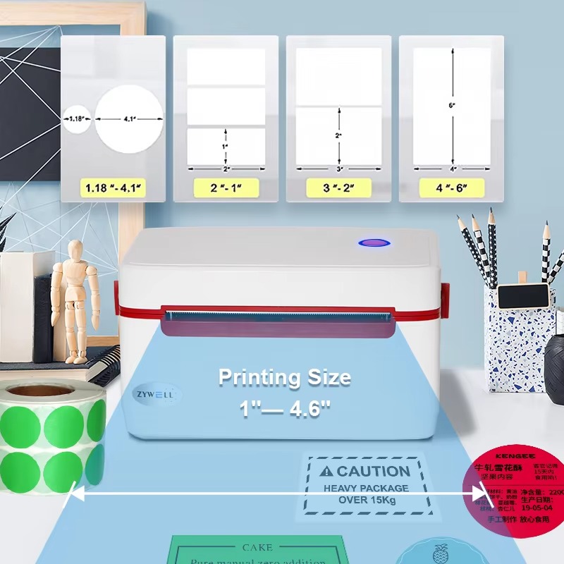 เครื่องพิมพ์ฉลากขนส่ง ZY909 รุ - Label Printer Thermal บทวิจารณ์และราคา