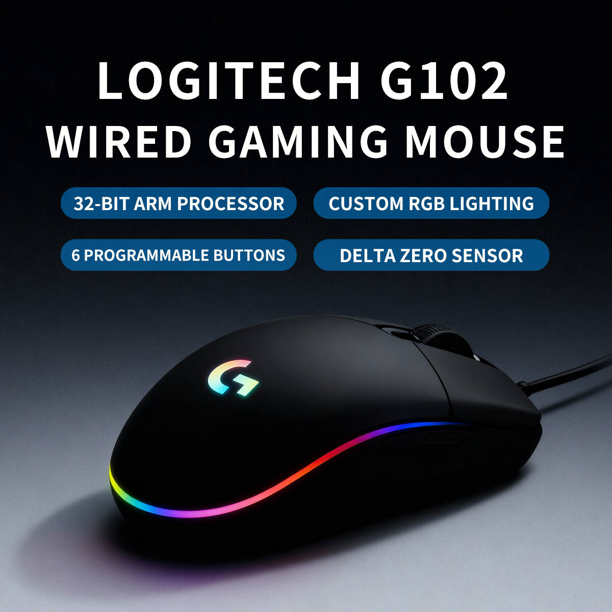 เมาส์เกมมิ่ง Logitech G102 Pro - Logitech Mouse G203 บทวิจารณ์และราคา